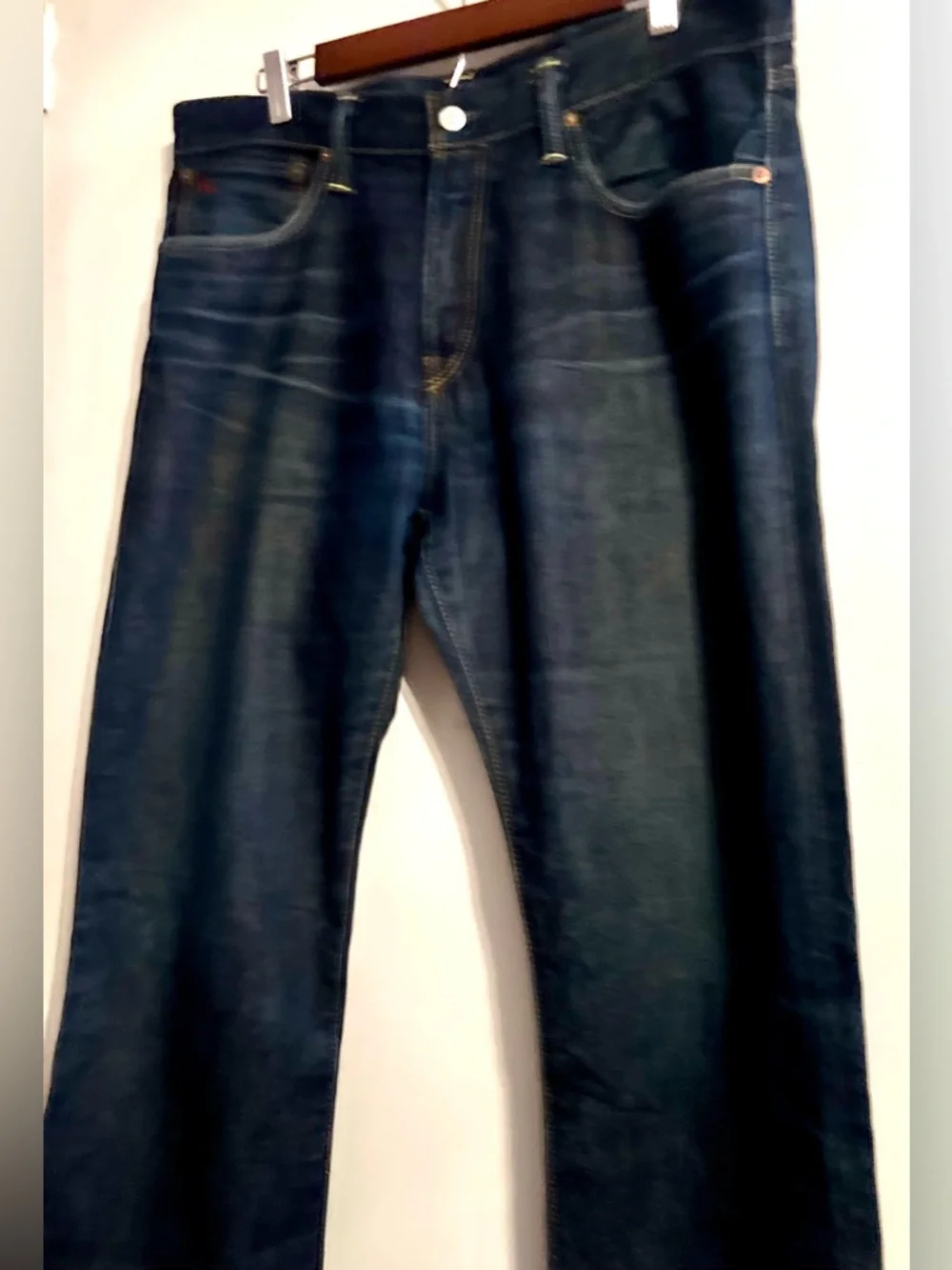Polo Ralph Lauren Classic Fit 867 Men's Dark Indigo 100% Cotton Jeans-Size 34x30